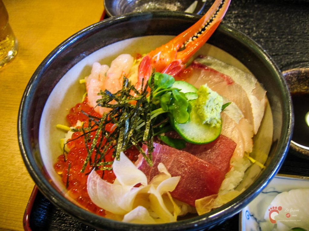 Déjeuner au marché aux poissons de Omicho à Kanazawa
