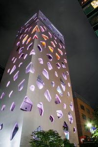 Immeuble Mikimoto Ginza 2 de nuit