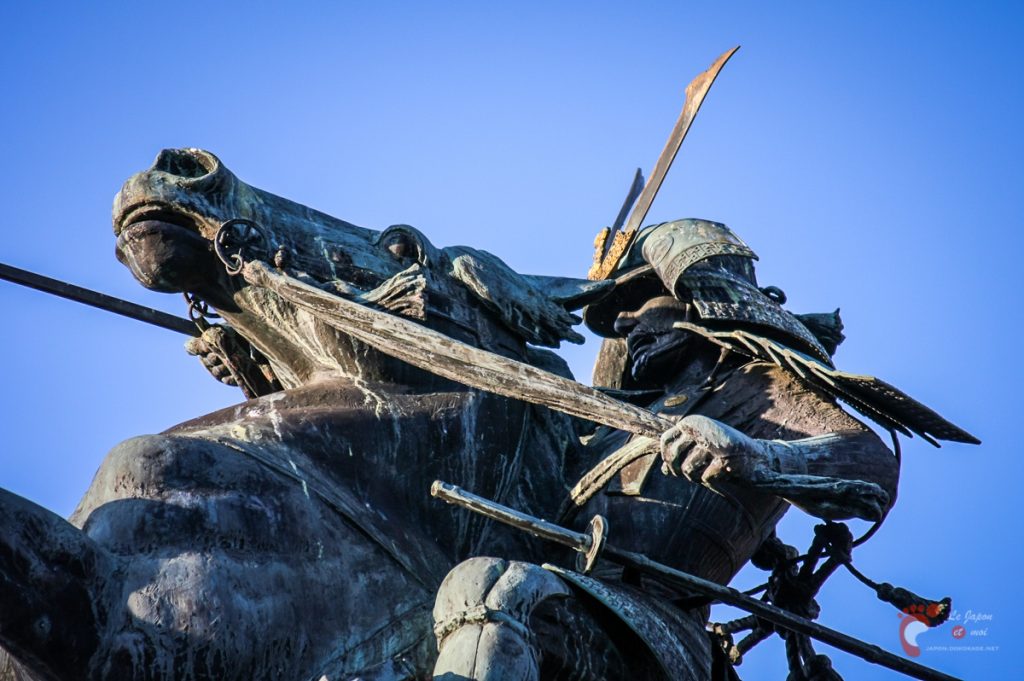 Yamagata - Statue de Mogami Yoshiaki