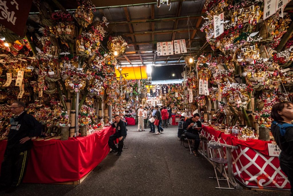 Marché de Tori-no-Ichi à Asakusa