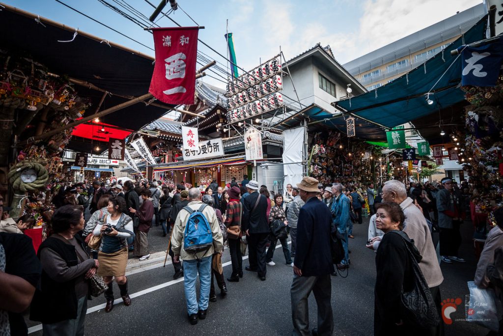 Marché de Tori-no-Ichi à Asakusa