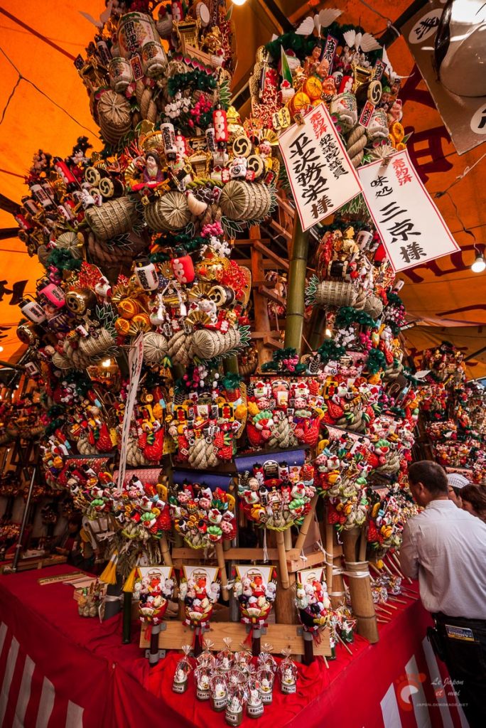 Marché de Tori-no-Ichi à Asakusa