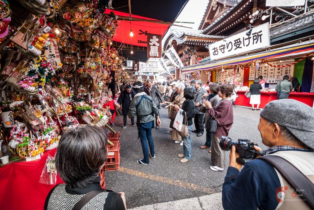 Marché de Tori-no-Ichi à Asakusa